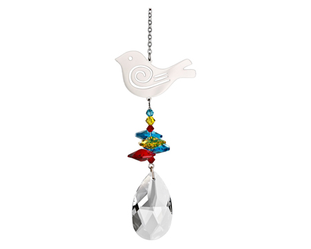Woodstock Chimes&reg; 4 in. Crystal Fantasy Bird Wind Chime