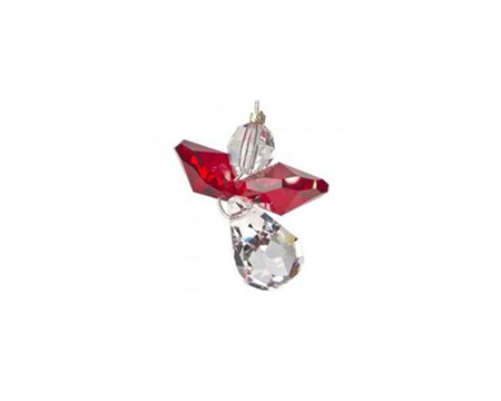 Woodstock Chimes&reg; Crystal Guardian Angel Garnet Suncatcher Wind Chime