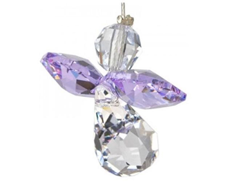 Woodstock Chimes&reg; Crystal Guardian Angel Light Amethyst Suncatcher Wind Chime