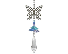 Woodstock Chimes&reg; Rainbow Makers Cascade Collection� 4.5 in. Butterfly Crystal Suncatcher Wind Chime