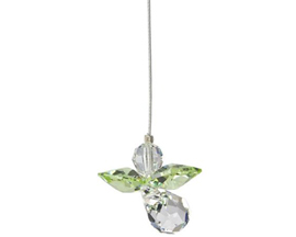 Woodstock Chimes&reg; Crystal Guardian Angel Peridot Suncatcher Wind Chime