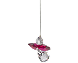 Woodstock Chimes&reg; Crystal Guardian Angel Ruby Suncatcher Wind Chime