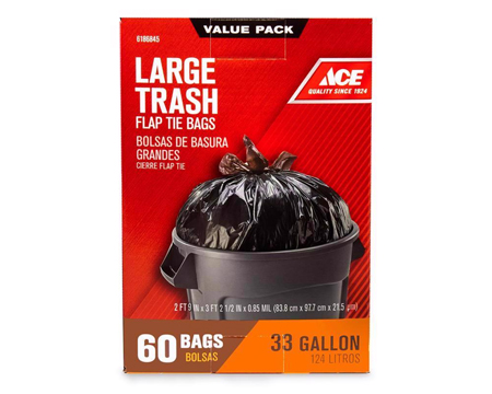 ACE&reg; Large Trash Bags with Flap Tie