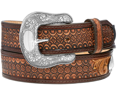Tony Lama&reg; Men's 32" High Roller Brown Leather Belt