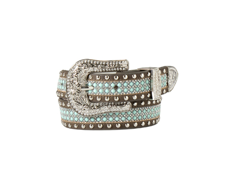 Angel Ranch&reg; Girl's Turquoise Beaded Belt 28
