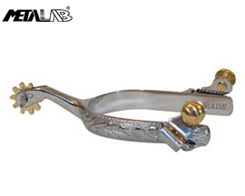 MetaLab® Engraved Stock Large Spurs - Stainless Steel
