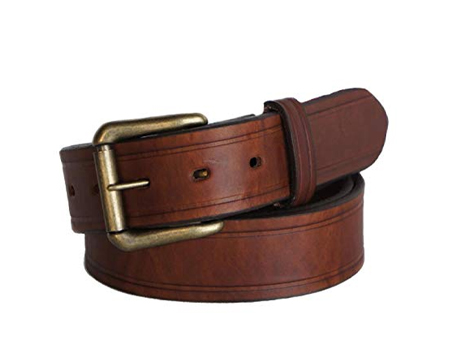 Oil Tanned Brown Leather Belt 36