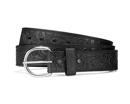 Justin&reg; 34 in. Men's Hand Tooled Western Belt Black