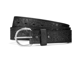 Justin&reg; 42 in. Men's Hand Tooled Western Belt Black
