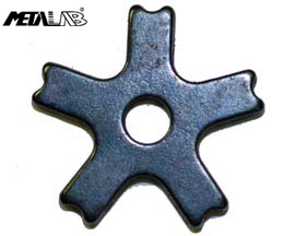 5 Point Black Steel Bull Spur Rowels, 1-1/4" - Sold as Pair