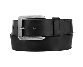 Justin&reg; 38 in. Men's Bent Rail Bomber Western Leather Belt - Black