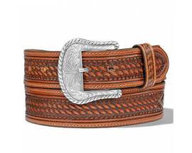 Justin® 32 in. Men's Basic Leather Work Belt Reg & Big Bark - Brown