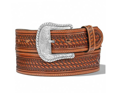 Justin&reg; 36 in. Men's Basic Leather Work Belt Reg & Big Bark - Brown