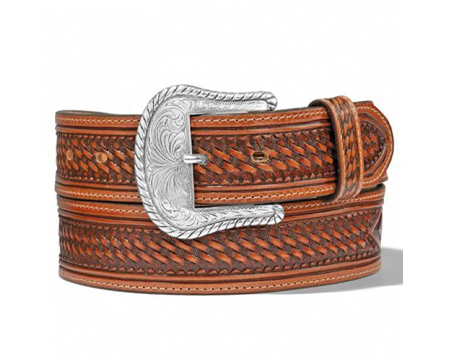 Justin&reg; 38 in. Men's Basic Leather Work Belt Reg & Big Bark - Brown