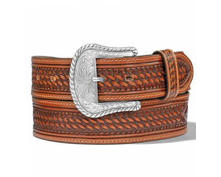 Justin&reg; 40 in. Men's Basic Leather Work Belt Reg & Big Bark - Brown