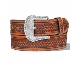 Justin&reg; 40 in. Men's Basic Leather Work Belt Reg & Big Bark - Brown