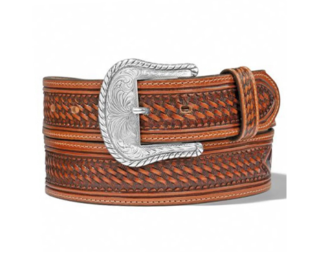 Justin&reg; 42 in. Men's Basic Leather Work Belt Reg & Big Bark - Brown