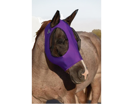 Lycra Fly Mask for Horse - Purple