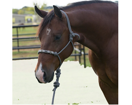 Professional's Choice Beaded Halter Rope - Charcoal