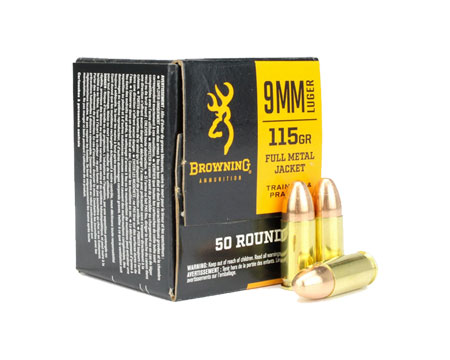 Browning&reg; 9mm 115 fmj 50rd