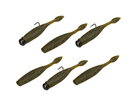 Perfection Lures® Dudley S Pre-Rigged Ned Finesse Worm Bait Trout Kit - Green Pumpkin