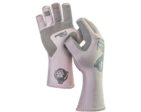 Fish Monkey® Half Finger Guide Gloves - Lite Grey 2XL