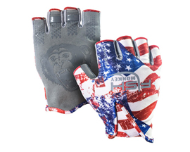 Fish Monkey® Stubby Guide Gloves - Americana M