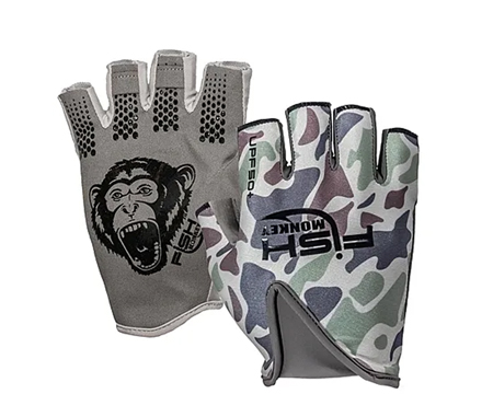 Fish Monkey® Stubby Guide Gloves - Old School Beige 2X