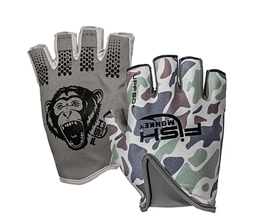 Fish Monkey® Stubby Guide Gloves - Old School Beige 2X