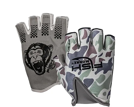 Fish Monkey® Stubby Guide Gloves - Old School Beige M