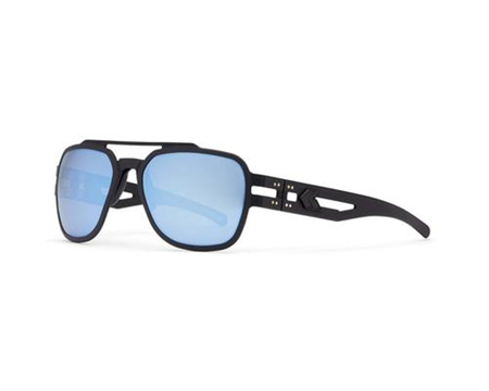 Gatorz Stark Sunglasses - Smoked Polarized with Blue Mirror Lens 