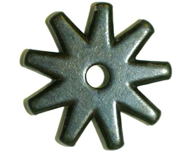 9 Point Black Steel Rowels, 1-1/4" - Sold as Pair