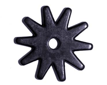 10 Point Black Steel Rowels, 1-1/2" - Sold as Pair