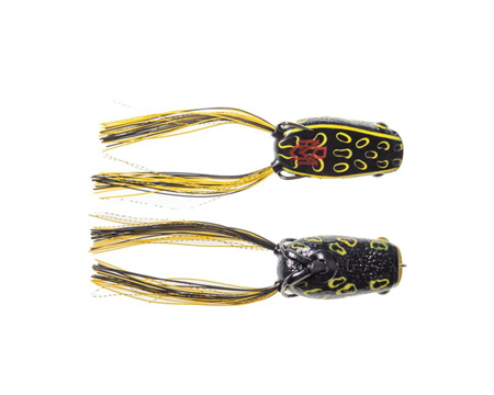 Googan&reg; 2.6 in. Bass Mafia Cannonball Poppin Frog Swimbait - Black & Yellow