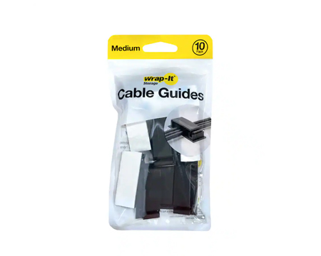 Cable Clips Medium Black 10 Pack