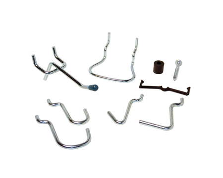 Crawford Steel Peg Hooks Assorted 32 pc