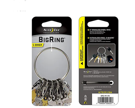 NiteIze&reg; Big Keyring� Stainless Steel S-Biner