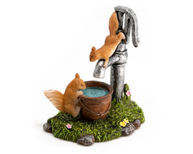 Fairy Garden Curious Squirrels