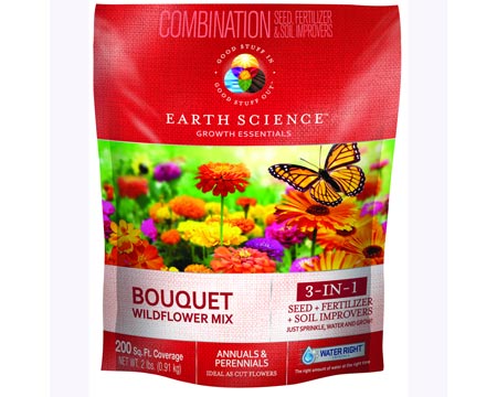 Earth Science&reg; 2 lbs. Growth Essentials Full Seed & Soil Improver - Bouquet Wildflower Mix