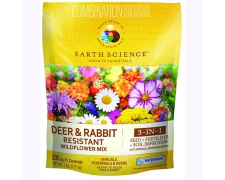 Earth Science&reg; 2 lbs. Growth Essentials Full Seed & Soil Improver - Deer & Rabbit Resistant Wildflow