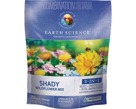Earth Science&reg; 2 lbs. Growth Essentials Full Seed & Soil Improver - Shady Wildflower Mix