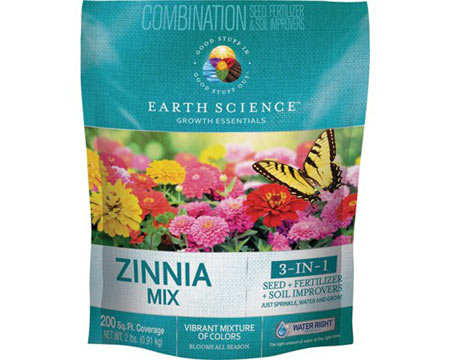 Earth Science&reg; 2 lbs. Growth Essentials Full Seed & Soil Improver - Zinna Mix