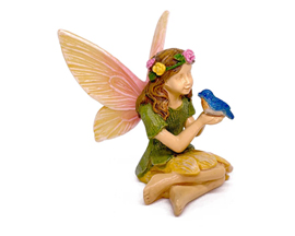 Fairy Garden Hello Bluebird Statuary