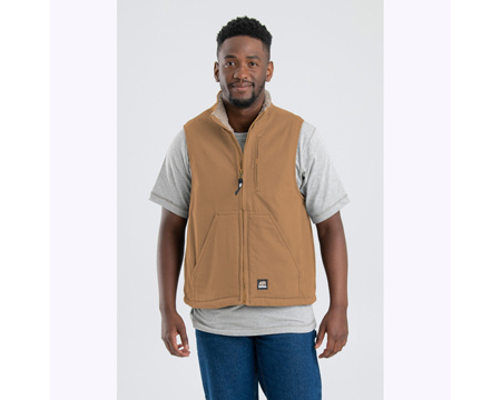 Berne&reg; Men's Large Heartland Sherpa-Lined Vest - Washed Duck