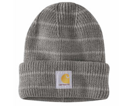 Carhartt&reg; Rib Knit Beanie - Heather Grey Stripe