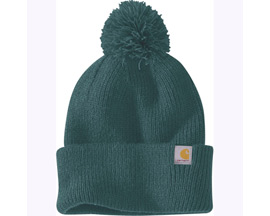Carhartt&reg; Knit Pom-Pom Cuffed Beanie One-Sized - Greenstone