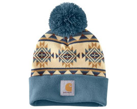 Carhartt&reg; Bethany Yellowtail Pom Cuffed Beanie - Storm Blue