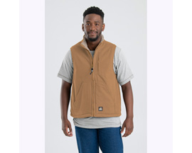 Berne&reg; Men's Large Heartland Sherpa-Lined Vest - Washed Duck