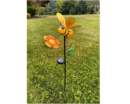 Glow Bee Garden Stake
