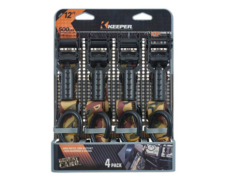 Keeper&reg; 12 ft. 500 lb. Tie Down Straps - 4 Pk